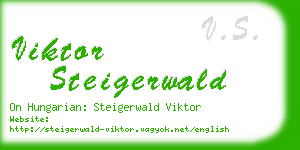 viktor steigerwald business card